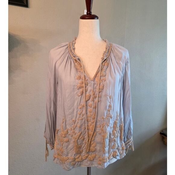 Lucky Brand Tops - Lucky Brand Women's Embroidered Peasant Top SZ XS